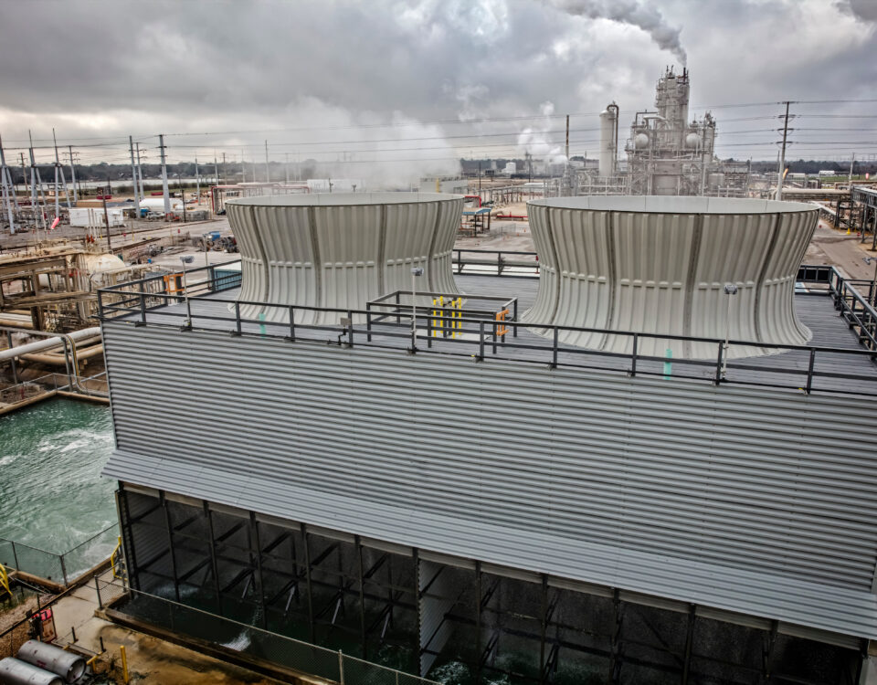 uneven water distribution cooling tower
